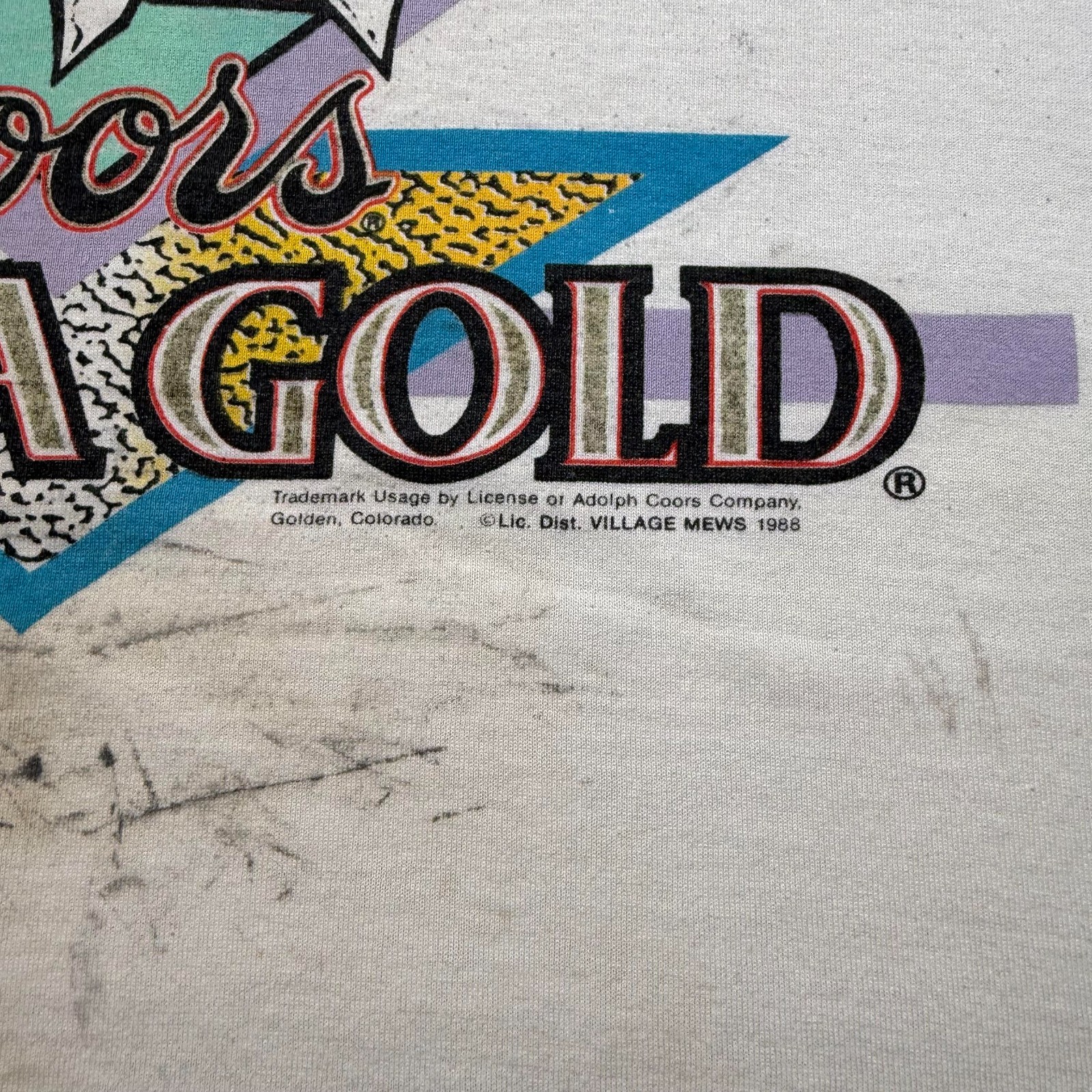 Vintage 1988 Coors Extra Gold Beer Bulldog Full Tilt Taste Promo T-Shirt – XL