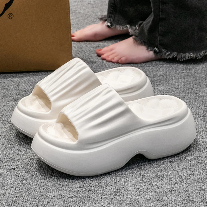 Chunky Platform Wedges Slippers Women 2025 Summer Indoor Outdoor Thick Bottom Sa