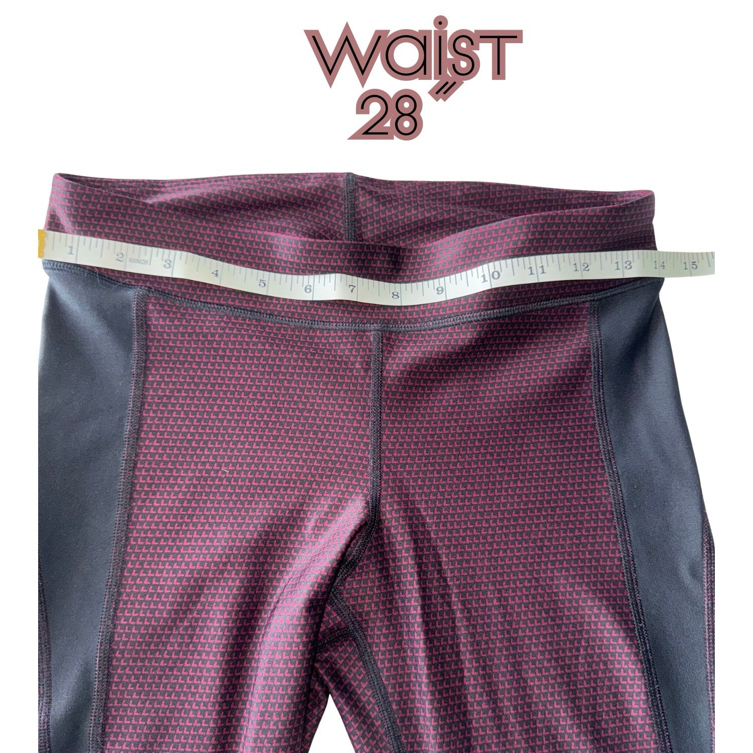 Under Armour Women’s Size Small Black Maroon Leggings