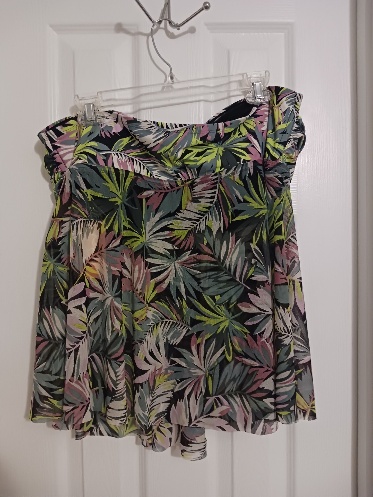 Kona Sol Tankini Top Multicolor Palm Leaf Women’s 3X ( 24-26 ) NWT