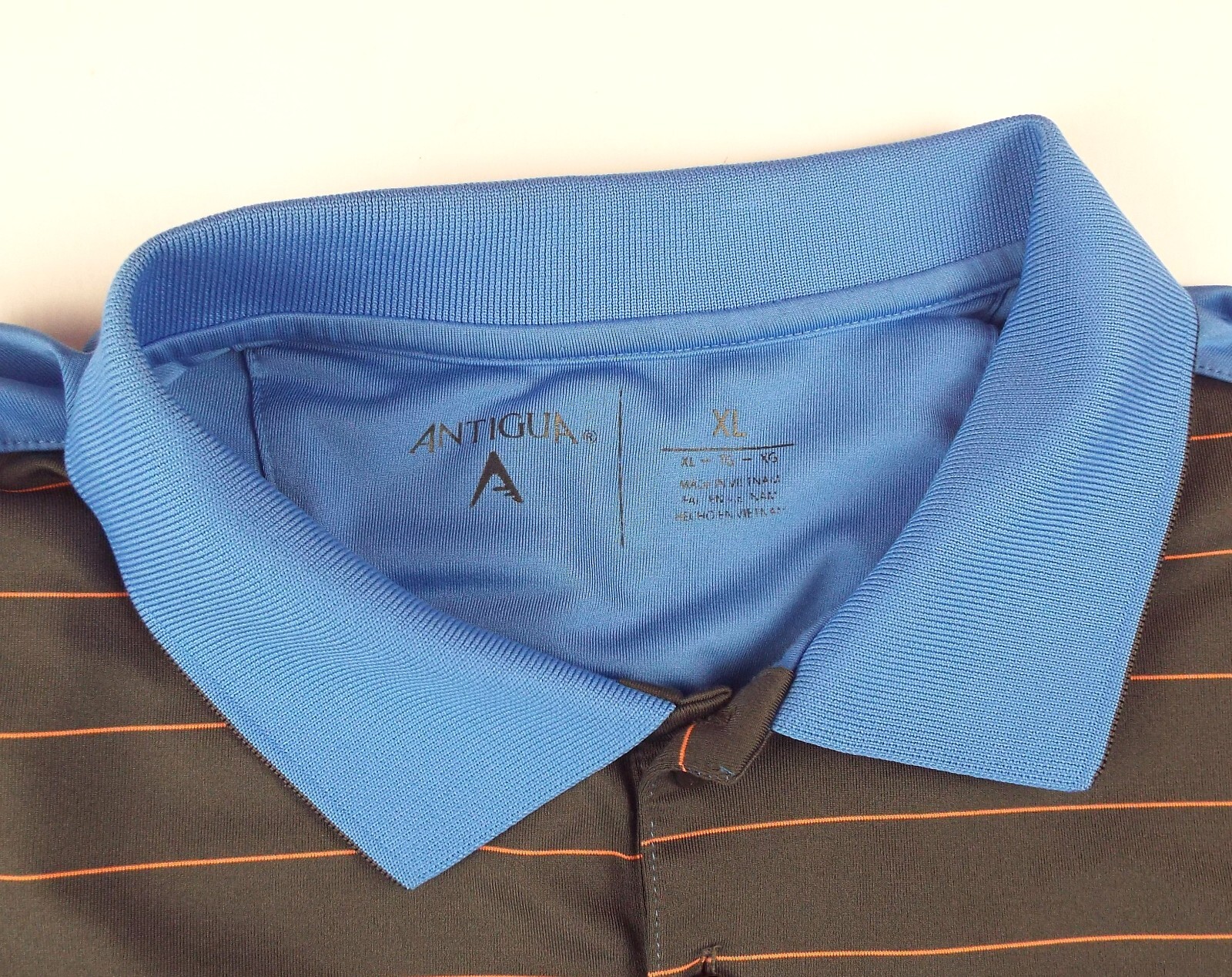 Antigua Men’s Polo Golf Shirt Short Sleeve Shirt Size XL Blue Free Returns