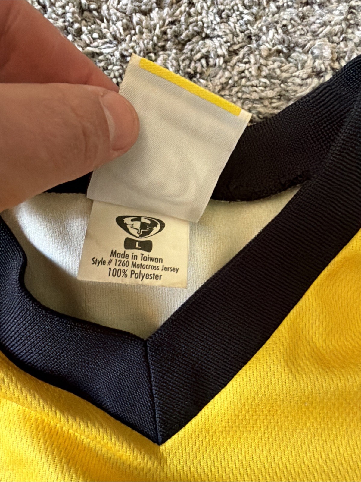 Thor Racing Motocross Moto Jersey Long Sleeve Yellow Y2K Vtg 90s Men’s Size L