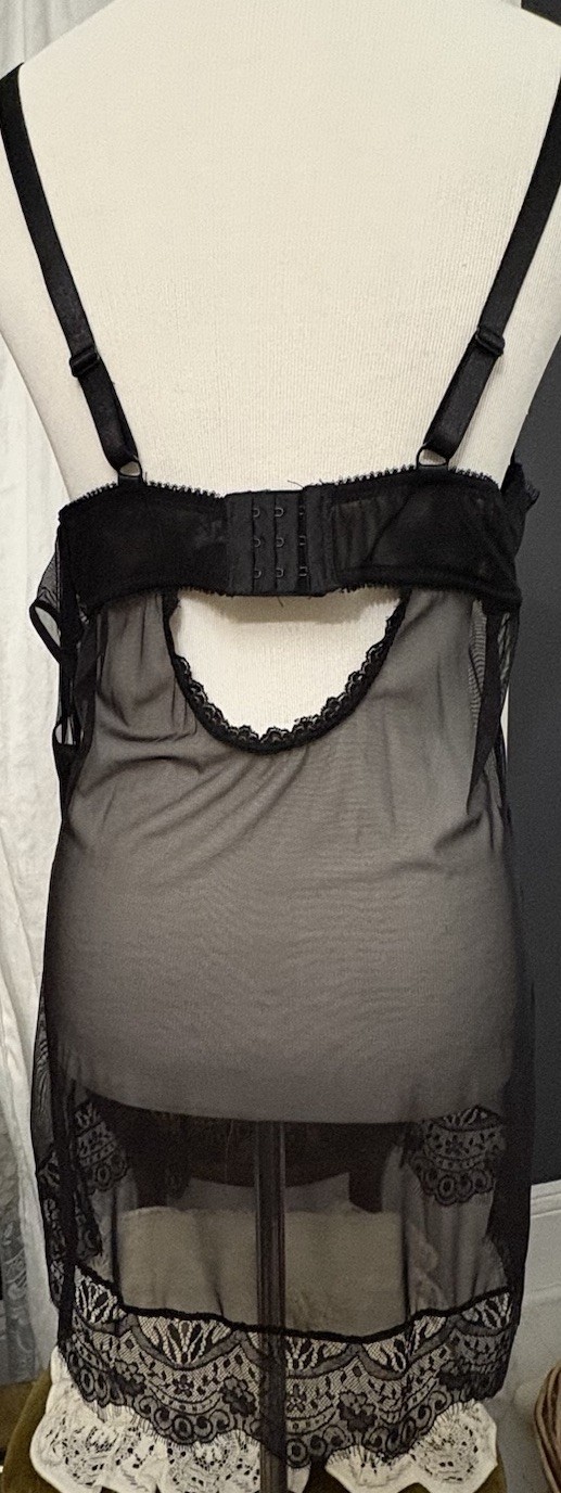 Fredericks Of Hollywood Black Lace Lingerie Sheer 1X NWOT Set
