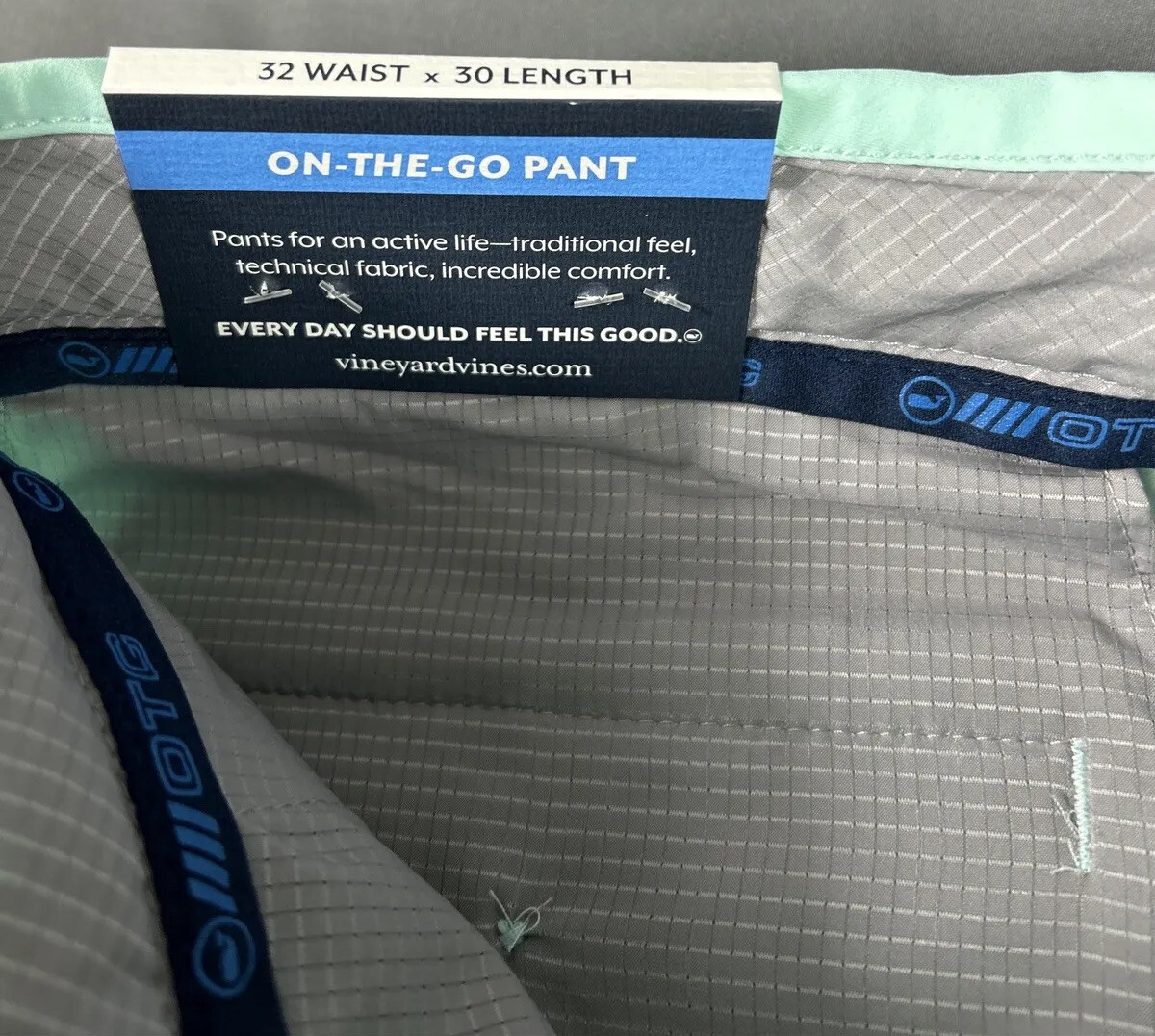 Vineyard Vines Golf Pants Performance On The Go 32 x 30 Crystal Blue $125