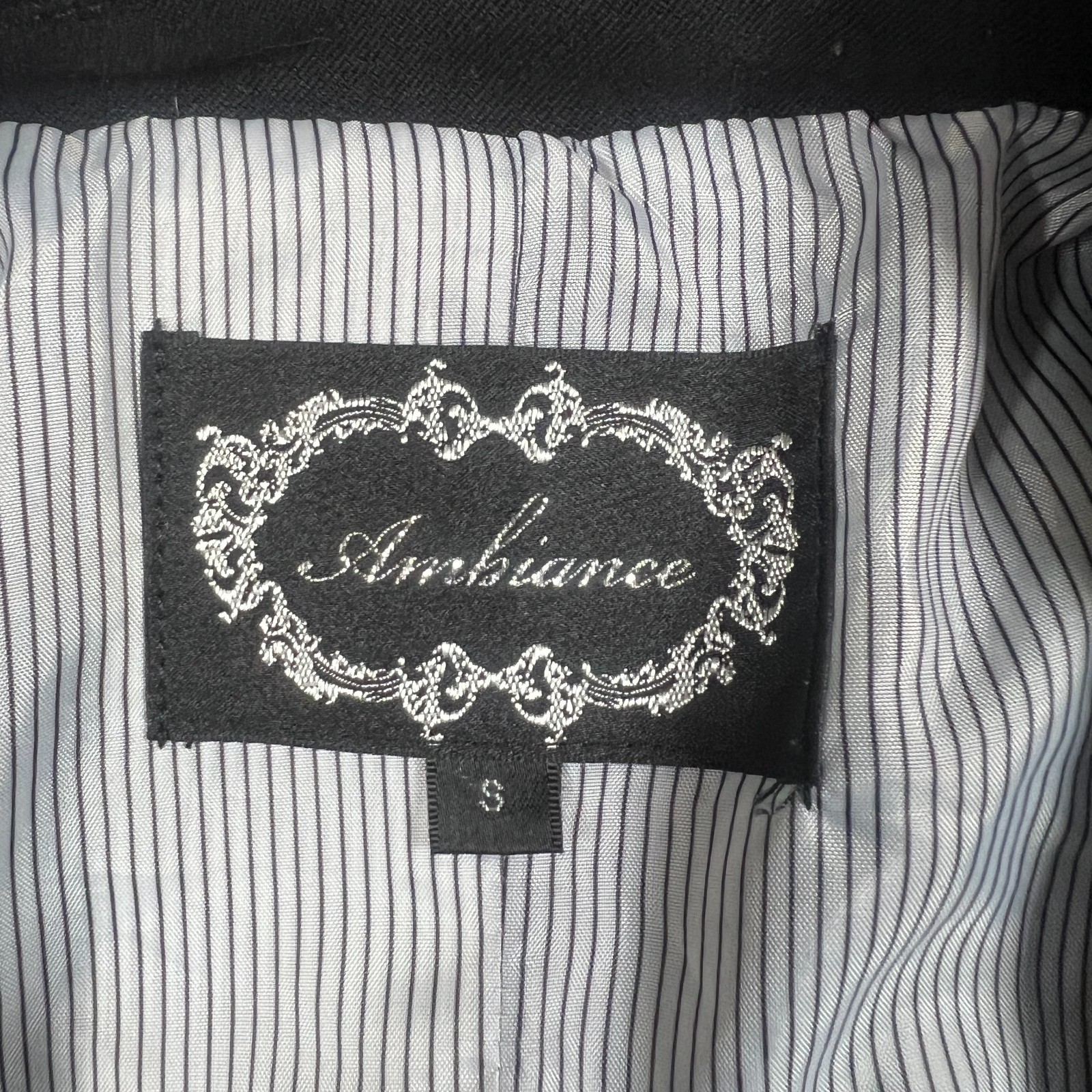 Ambiance Apparel Blazer Jacket Womens Small Black Fitted Stretch Business Formal