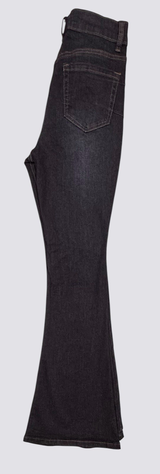 NWT Blue Savvy Women Dark Denim Jeans Sz 7/28 Distressed Flare Stretch Mid Rise