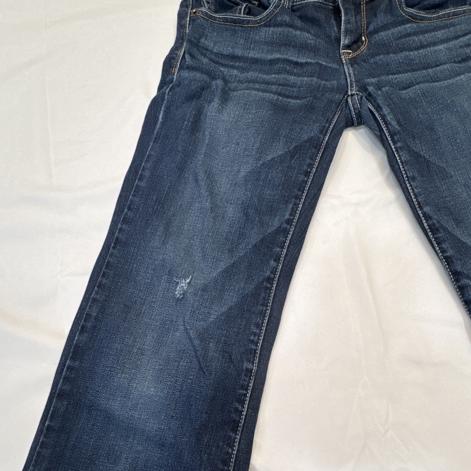American Eagle Women’s Sz 4 Long Slim Fit Bootcut Jeans Dark Wash Stretch 2012