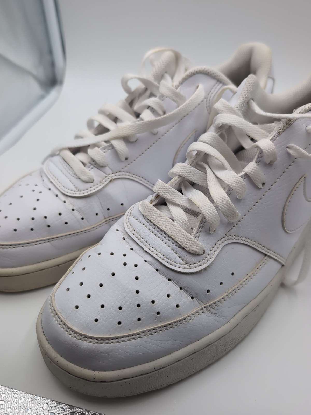 Size 12- Nike Court Vision Next Nature Low Triple White