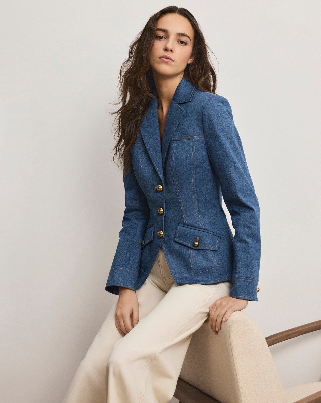 Veronica Beard Dickey Jacke Randy Denim Size 10 $ 798