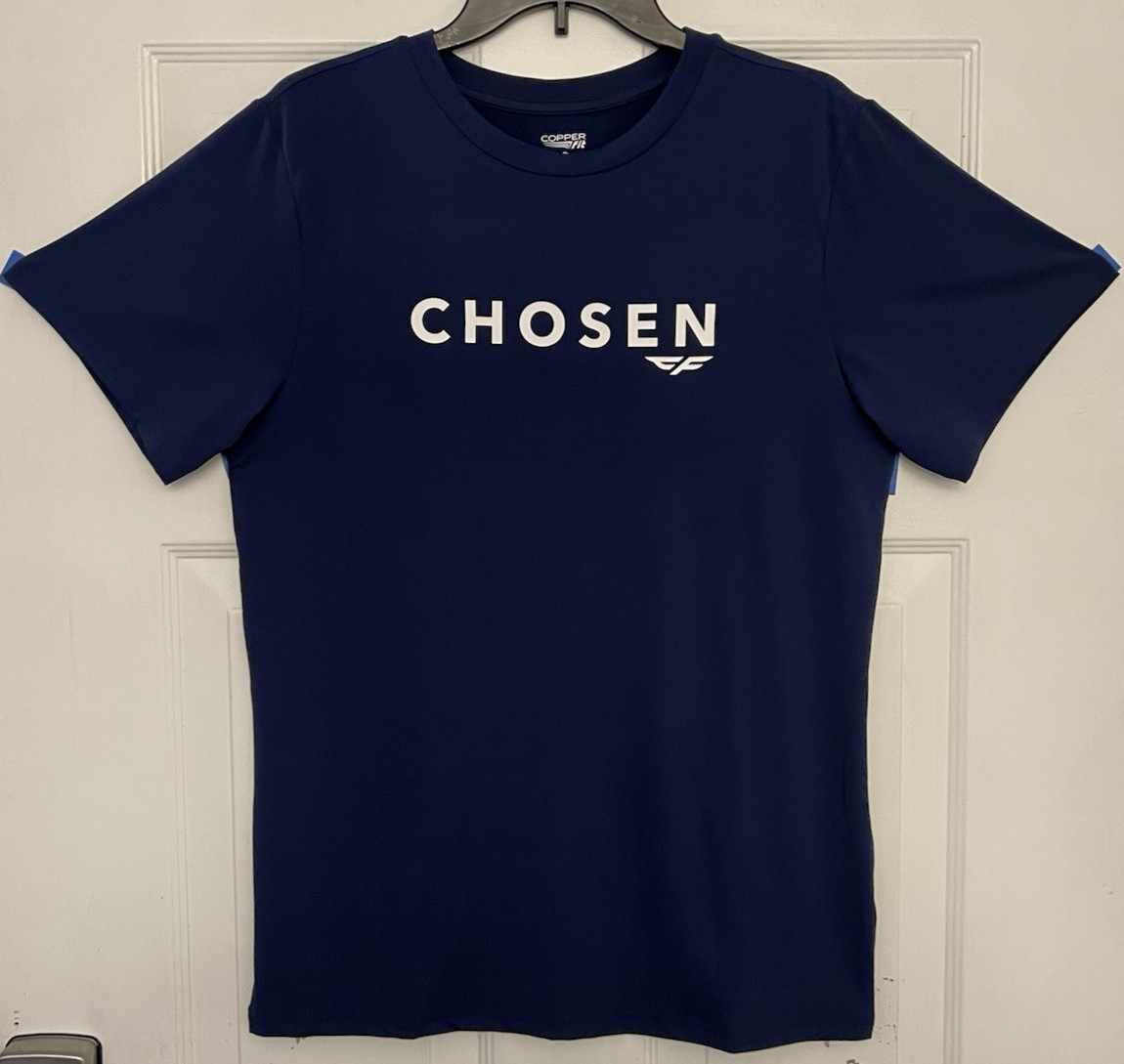 Copper Fit Size Medium Chosen Navy Blue Activewear T-Shirt