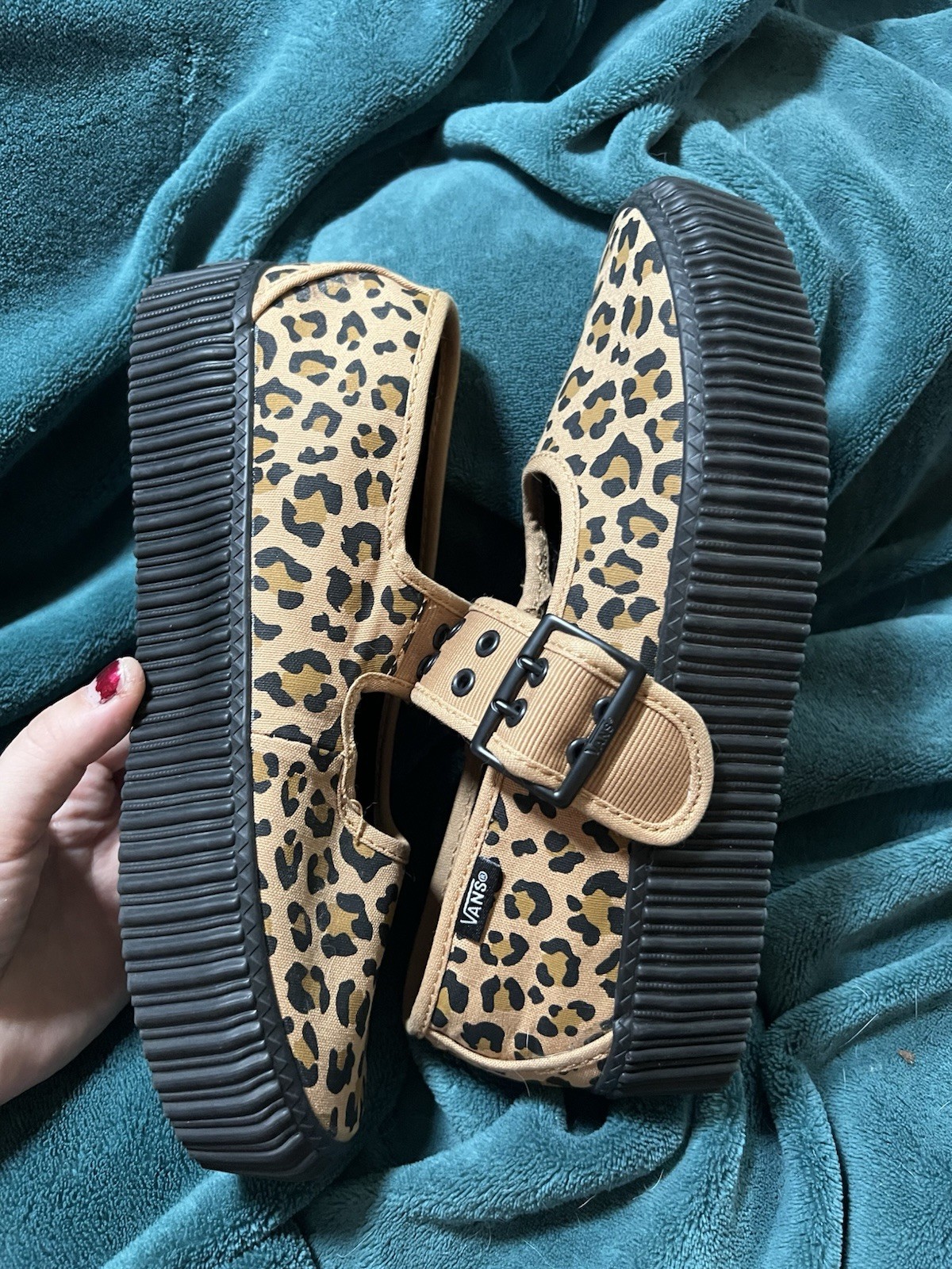 Vans Mary Jane Creeper Platform – Leopard/Black (M 6, W 7.5)