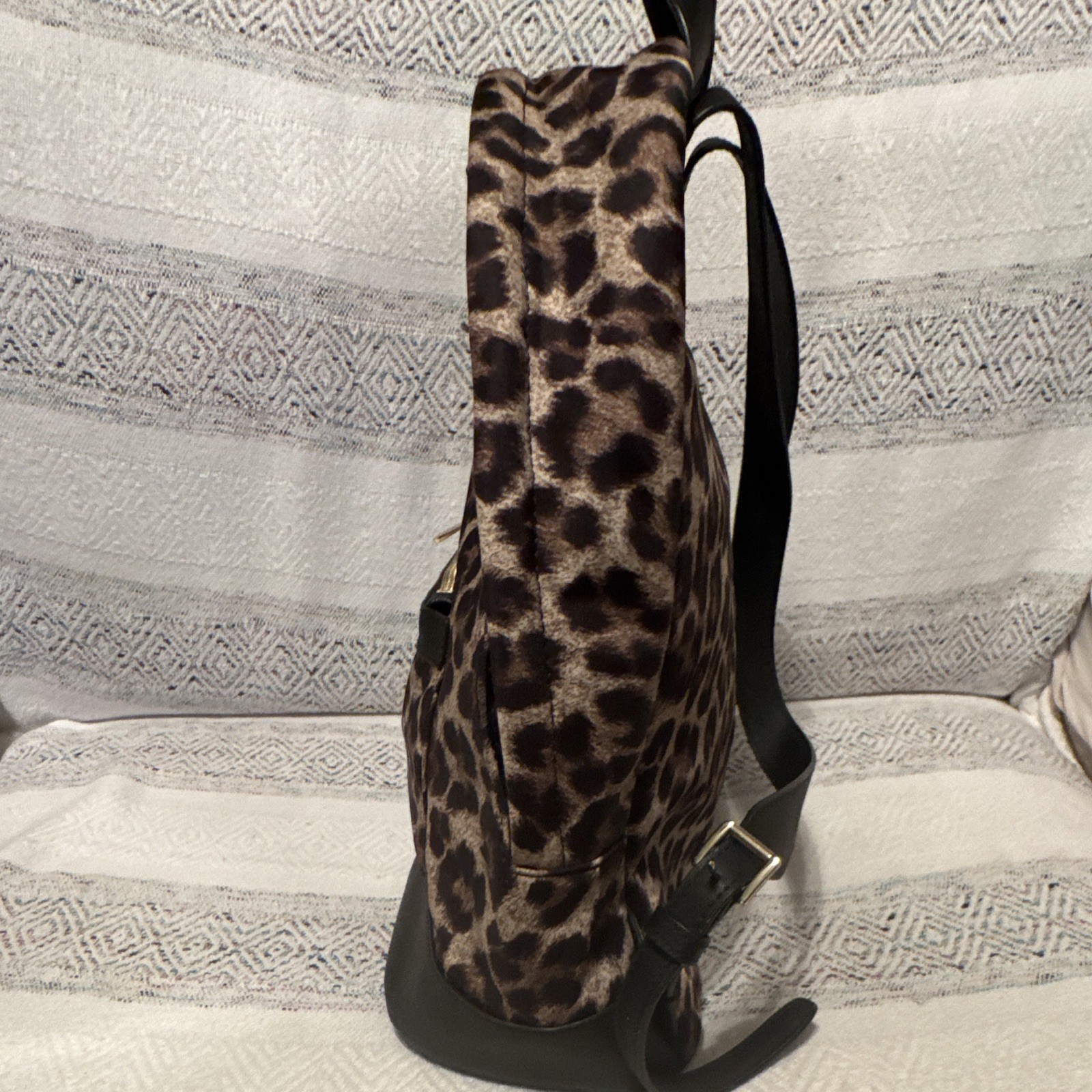 MICHAEL Michael Kors Leopard Print Backpack Brown/Black Gold Hardware