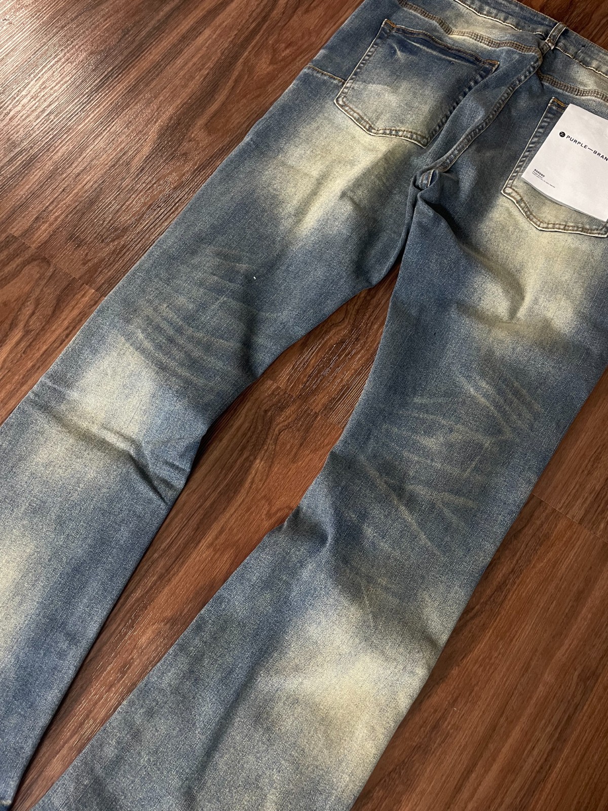 Purple Brand Distressed Stacked Flare Fit Denim Jeans
