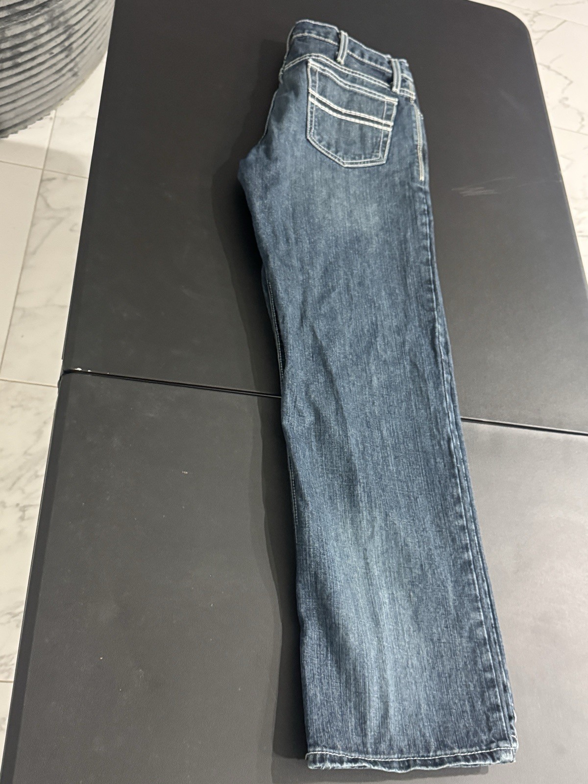 Cinch Men’s Blue Denim Jeans Straight Leg Regular Fit Mid Rise Medium Wash