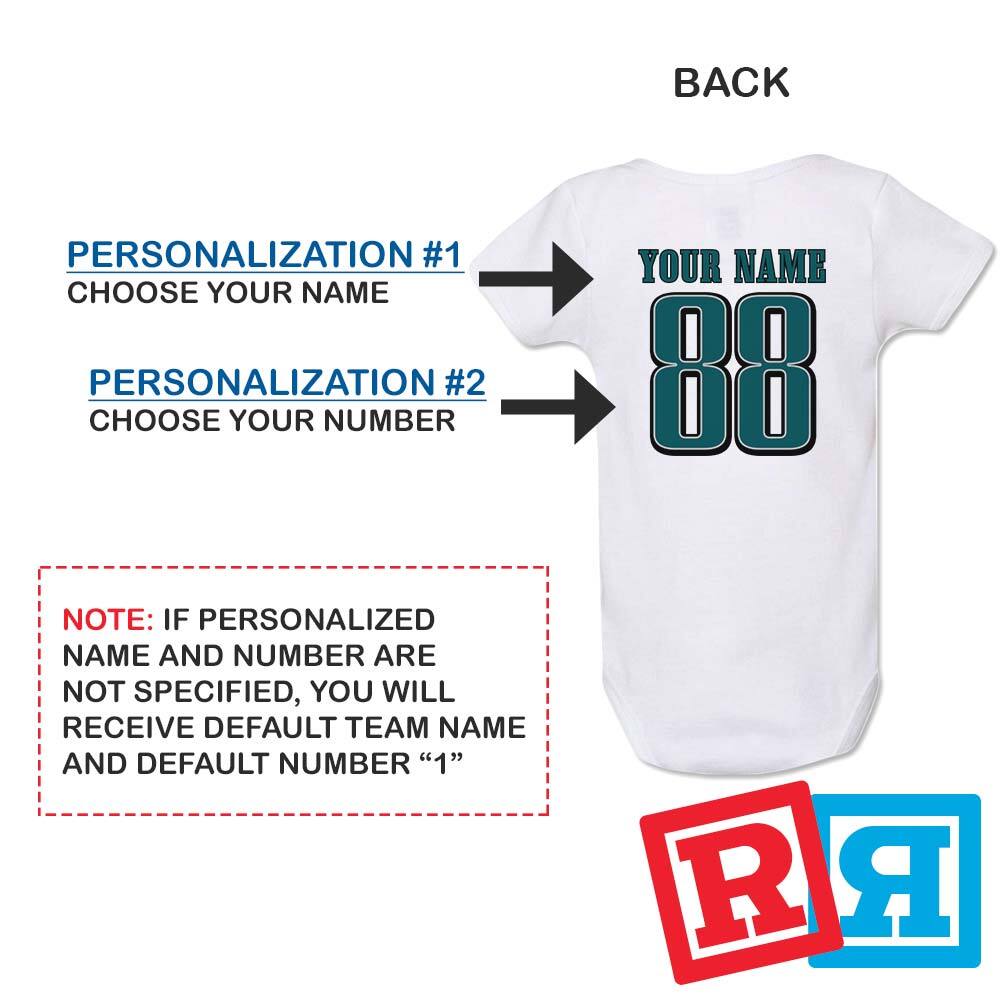 Personalized Philadelphia Eagles Gerber Baby Onesie® Cotton Custom Bodysuit