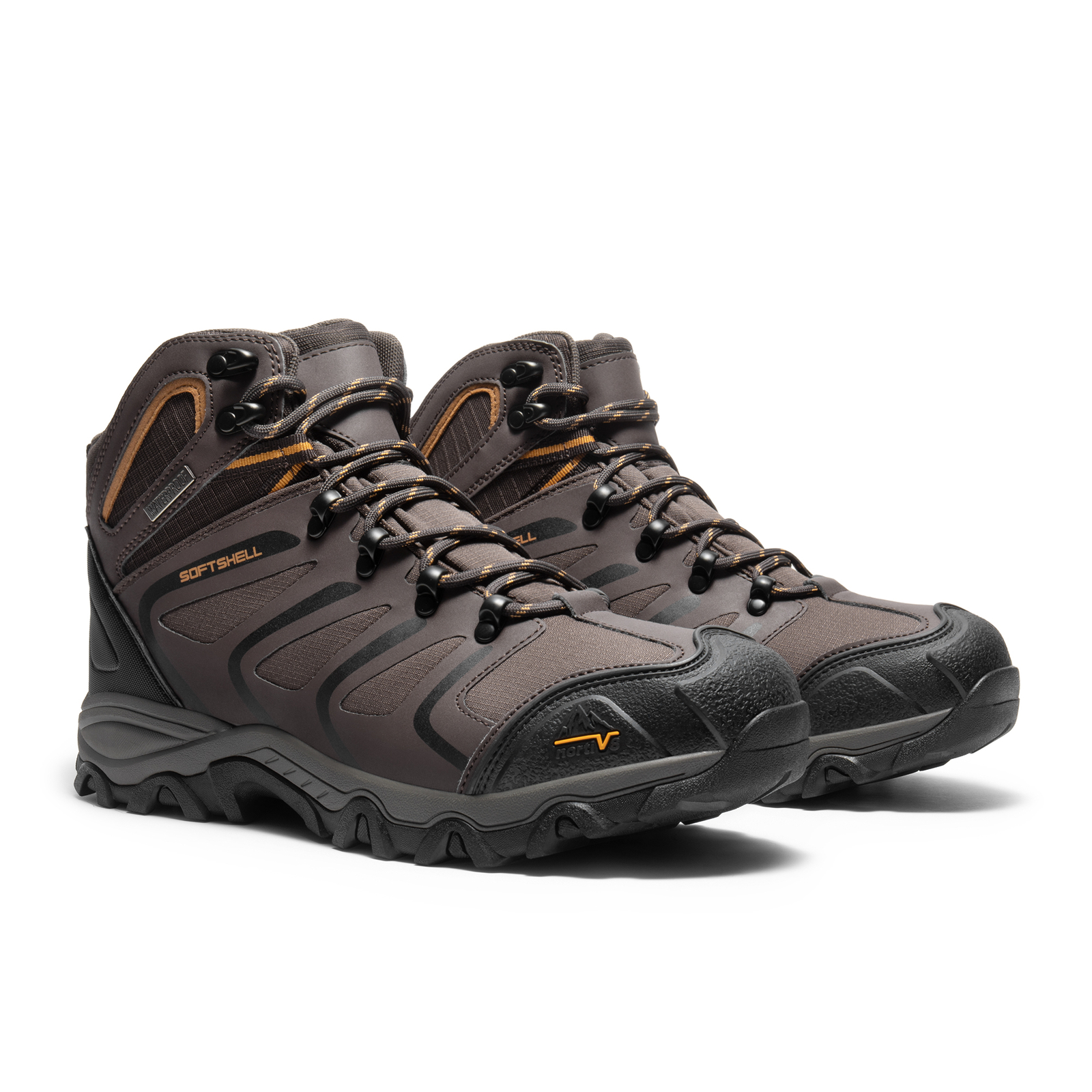 Men’s Waterproof Hiking Boots Mid Ankle Lightweight Non-Slip Trail Work Shoes