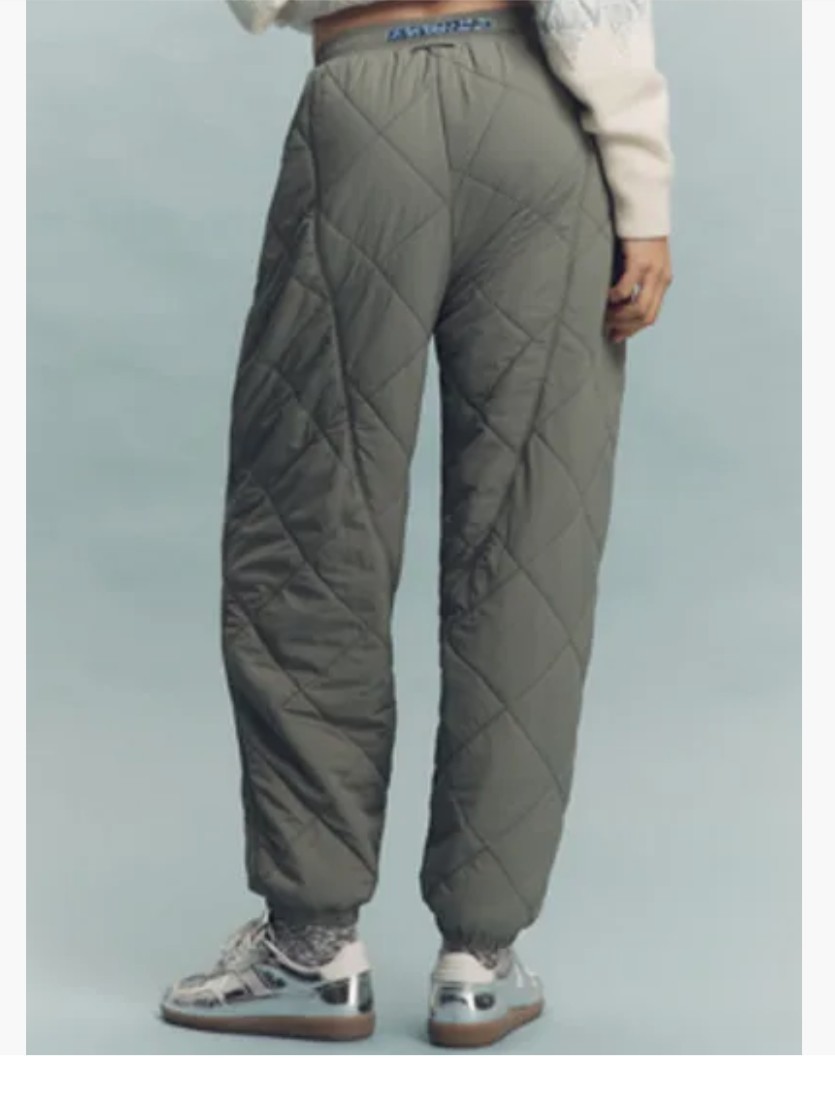 Daily Practice Women’s Green Quilted Bomber Jogger Pants