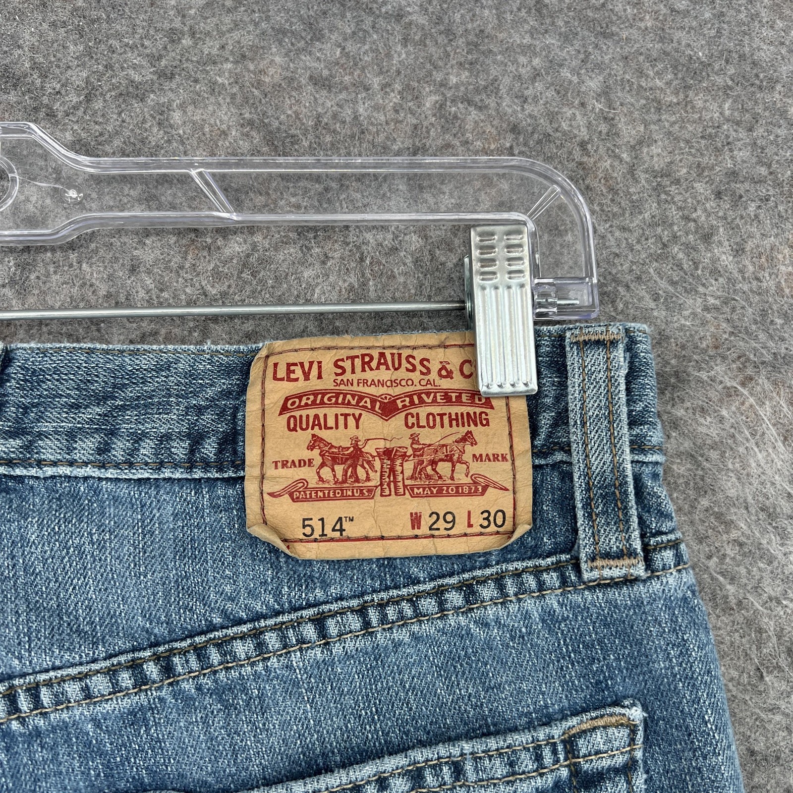 Levis 514 Jeans Mens 29×30 Blue Light Wash Slim Fit Straight Denim Cotton Casual