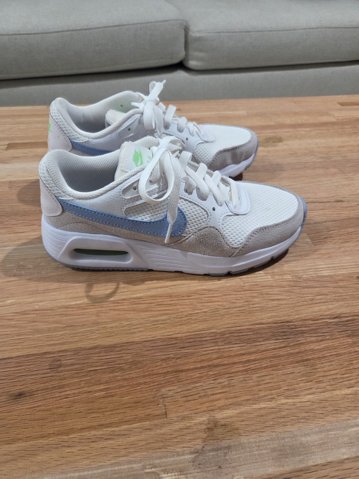 Nike Air Max SC CW4554-113 Low Top Mesh Sneakers White Gray Blue Green