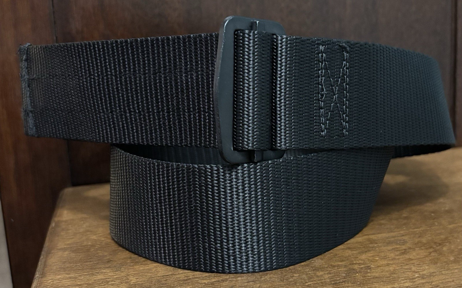 USMC Approved Black Nylon Tactical Belt Sz L/37 1-3/4”Wide VGUC