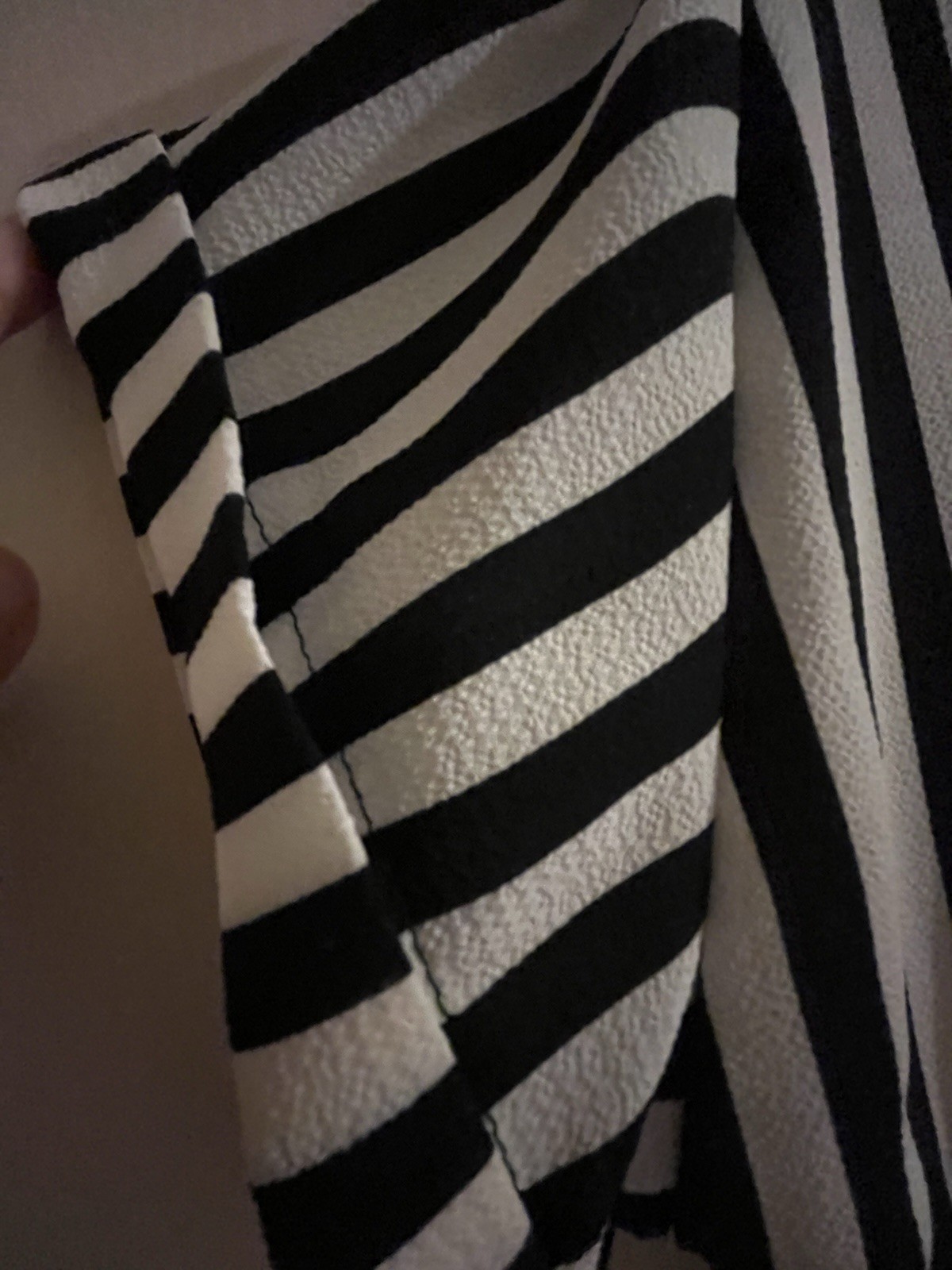 Boohoo Black White Striped Collared Button-Front Midi Shirt Dress Cap Sleeve 8
