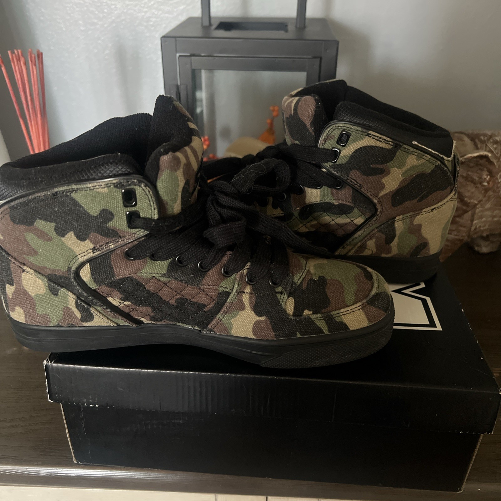 Slik Shoes Kash Limited Edition High Top bomber Camo 7.5