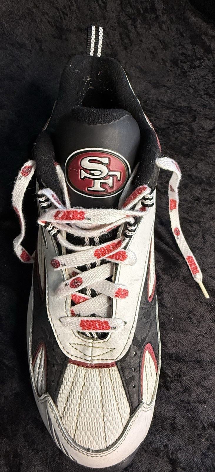 San Francisco Sf 49ers NFL Game Day Shoes Size 10 D Vintage 90’s w/49er Laces!