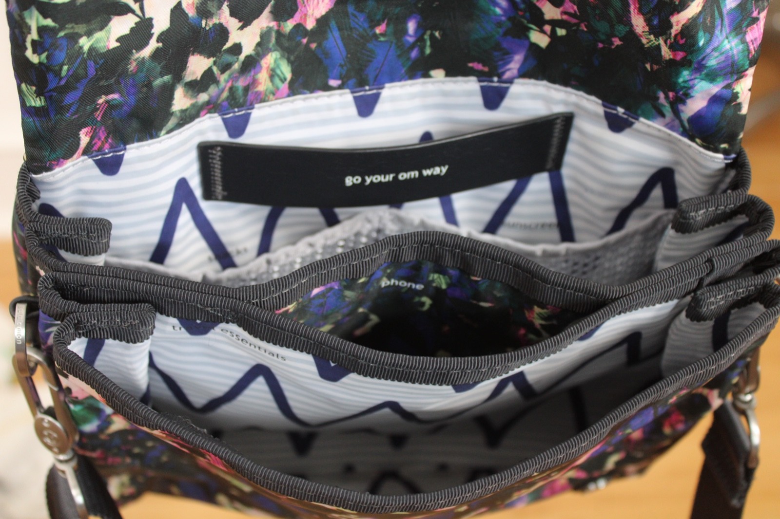 Lululemon Floral Go Your Om Way Crossbody Foldover Bag Purse
