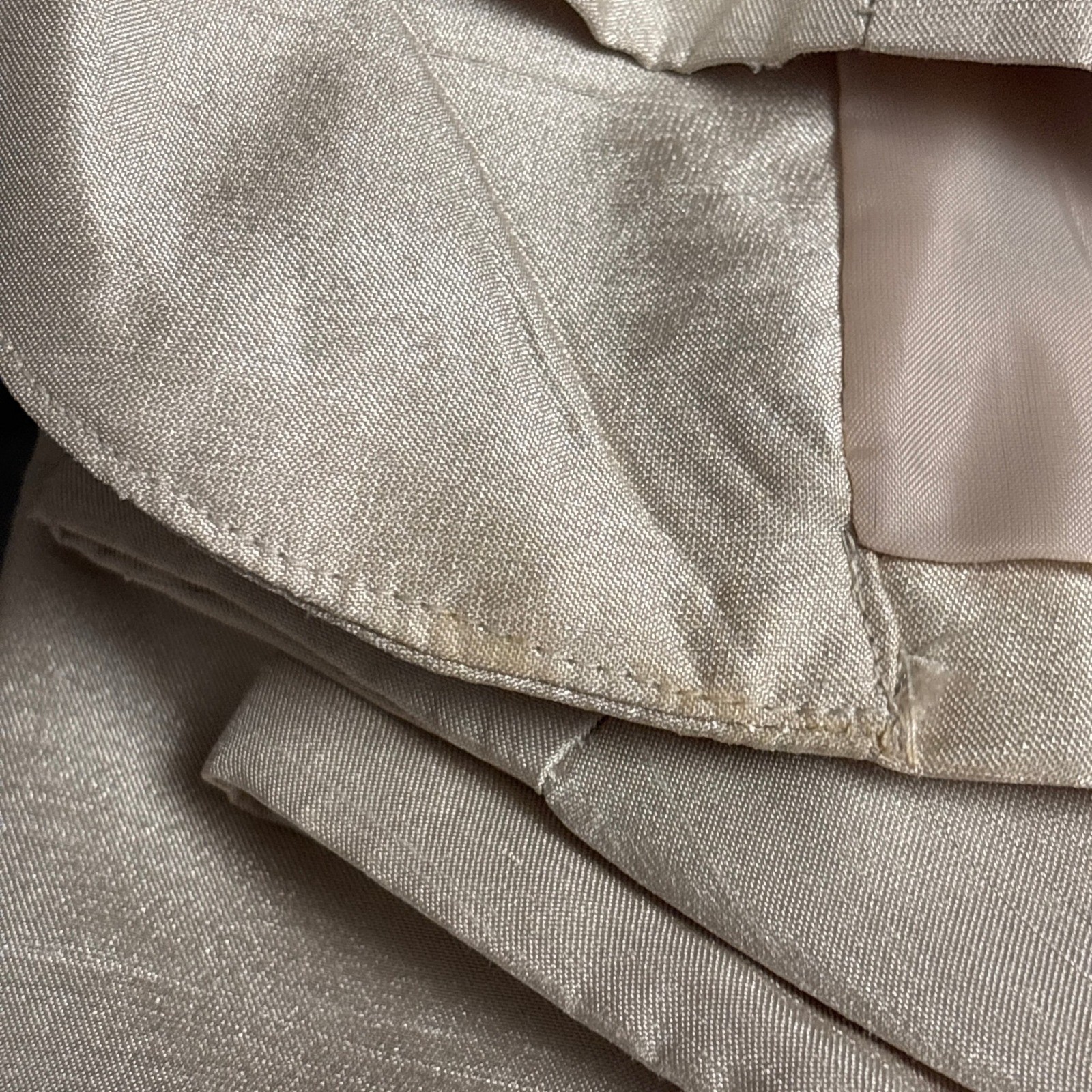 Nicolette Skirt Suit 12 Champagne Ruffle Cream Shimmer Formal Mother Wedding
