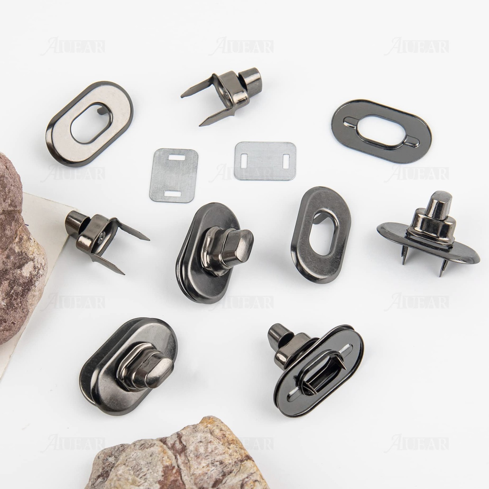 6 Pack Turn Lock Clasp Meal Bag Purse Closure Twist Lock Fasteners for Handbag