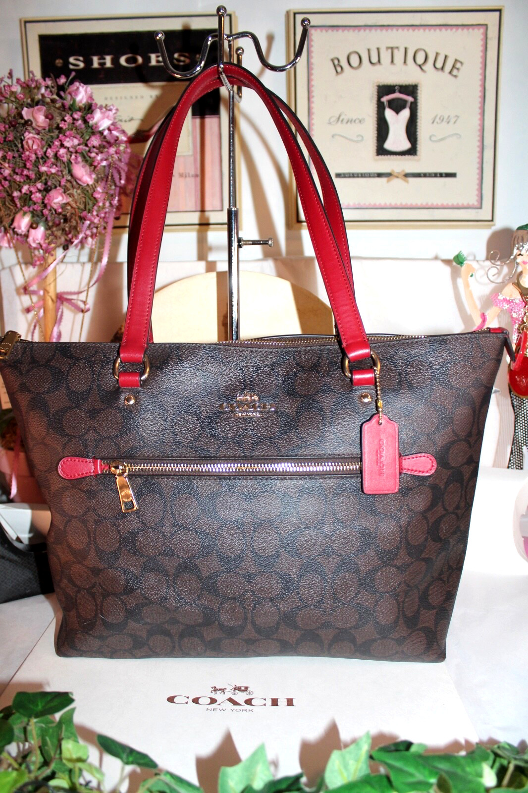 COUTURE COACH LARGE CC MONOGRAM TOTE BAG!