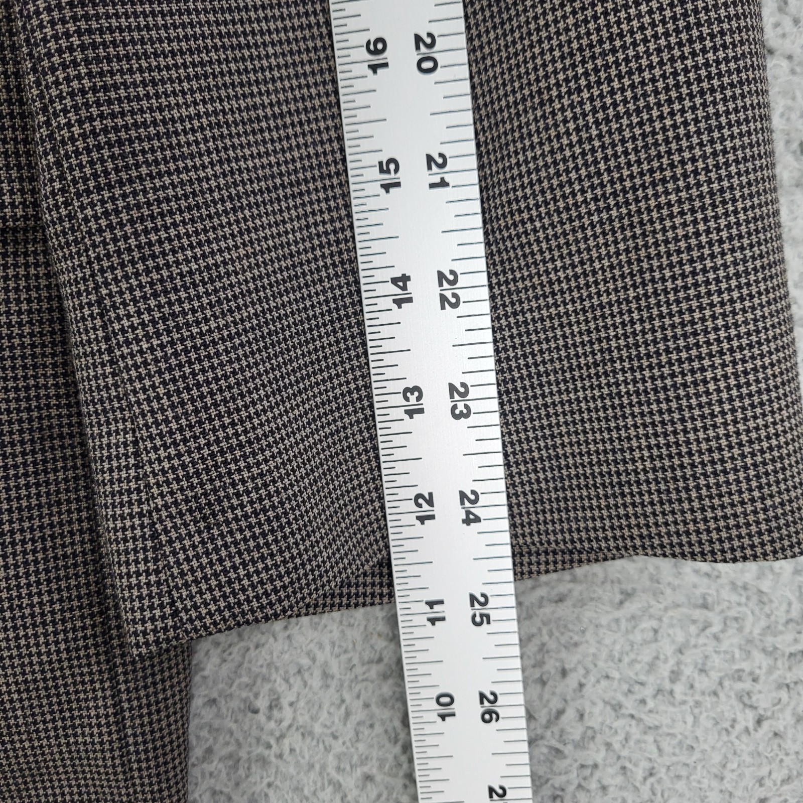 Corporate Image Tom James Blazer Mens XL Wool Brown Houndstooth Suit Jacket Coat