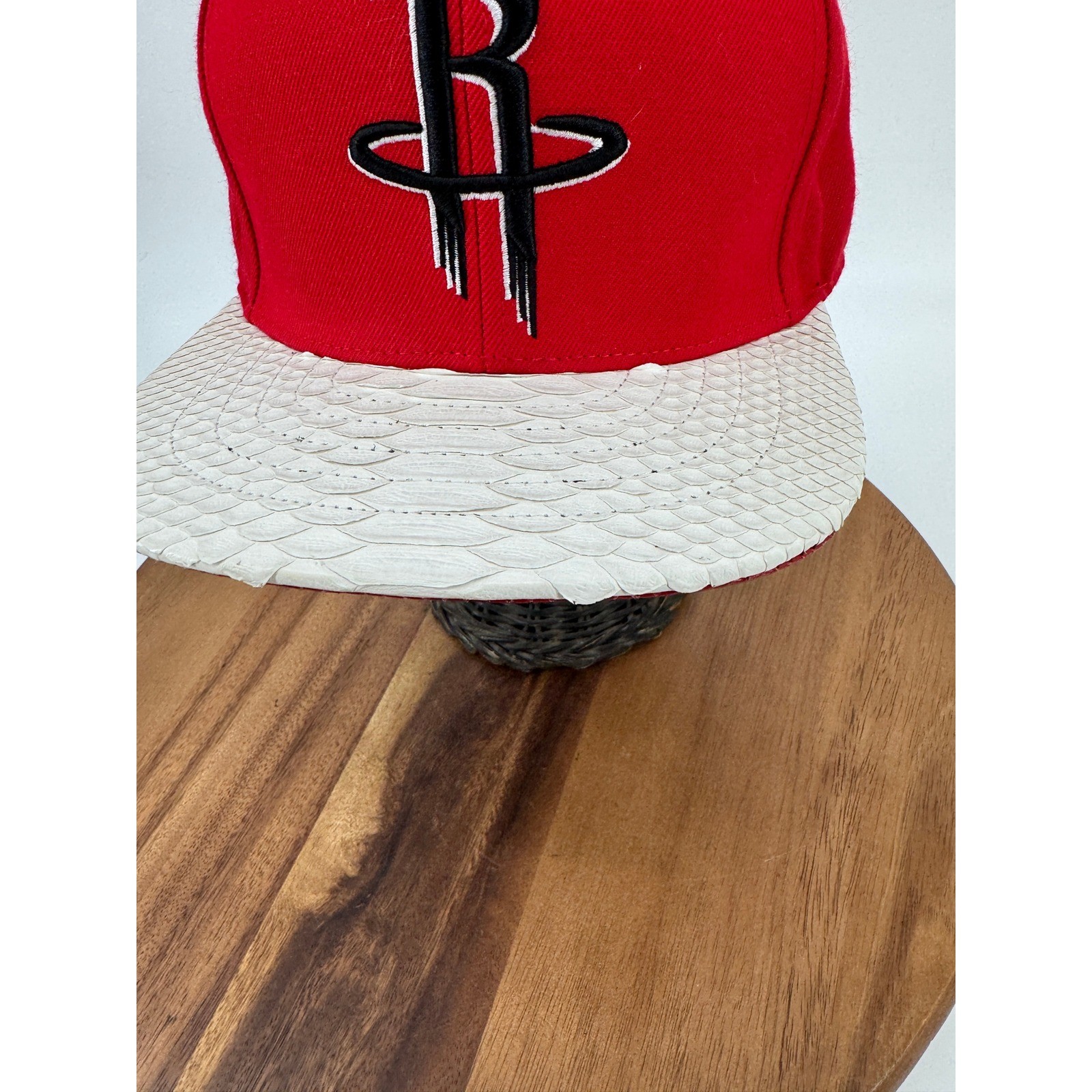 Mitchell & Ness Dre Mack Houston Rockets Hat Red White Python Brim Just Don