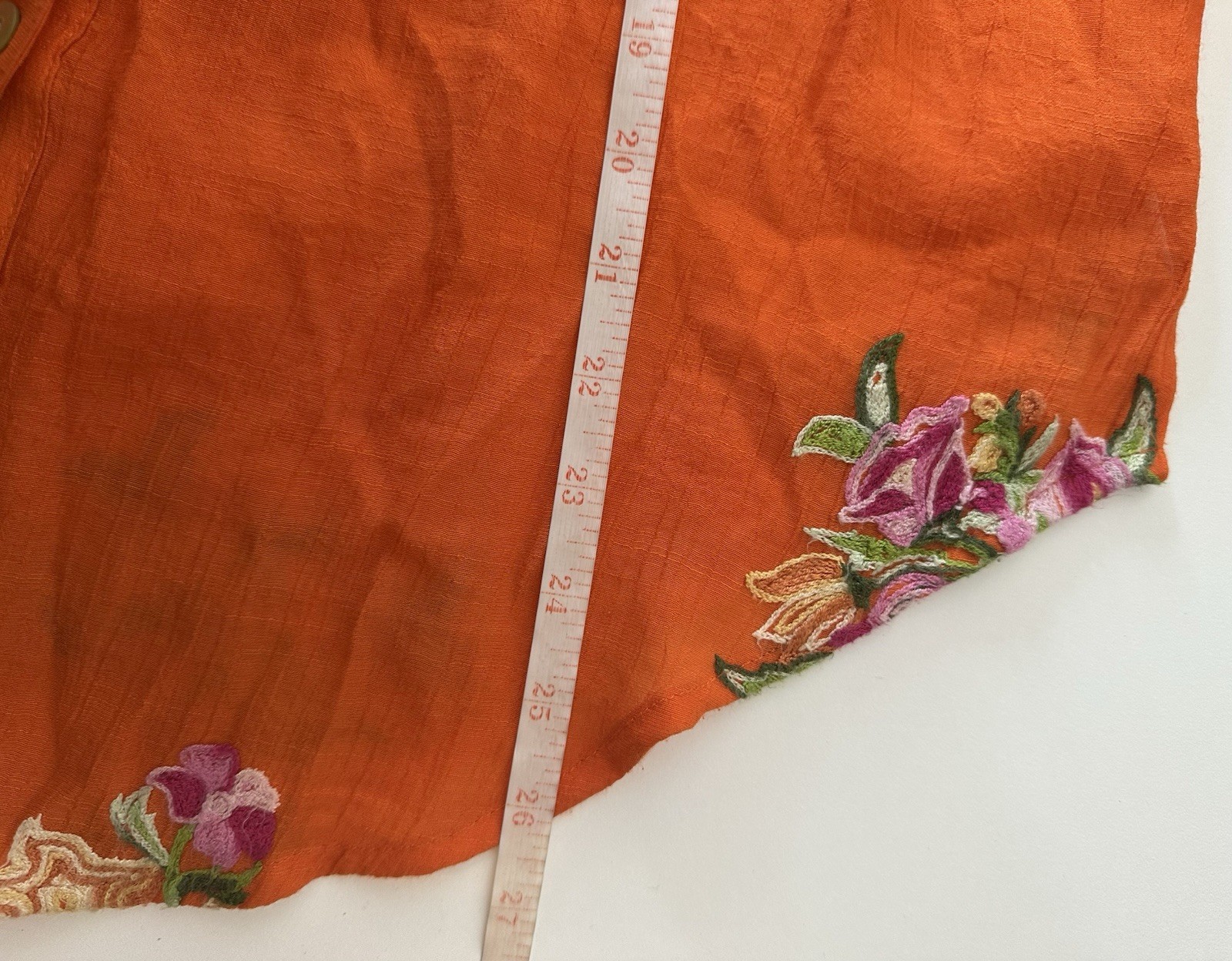 Anthropologie Fig and Flower Tunic Top Women Medium Floral Long Sleeve Boho