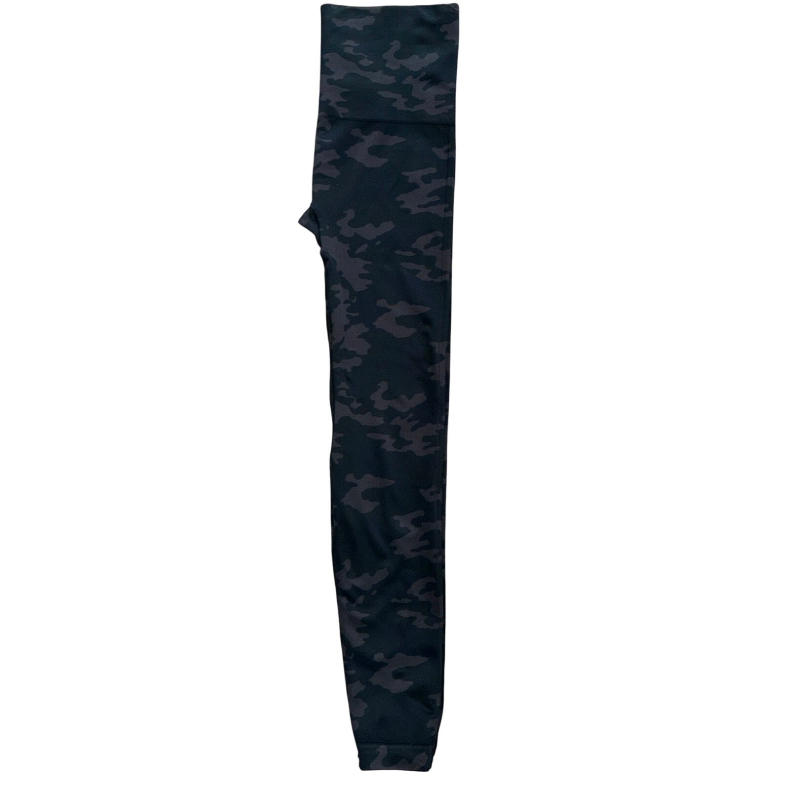 SPANX Camo Leggings Black Brown Large Wide Waistband High Rise 26″ Inseam MINT
