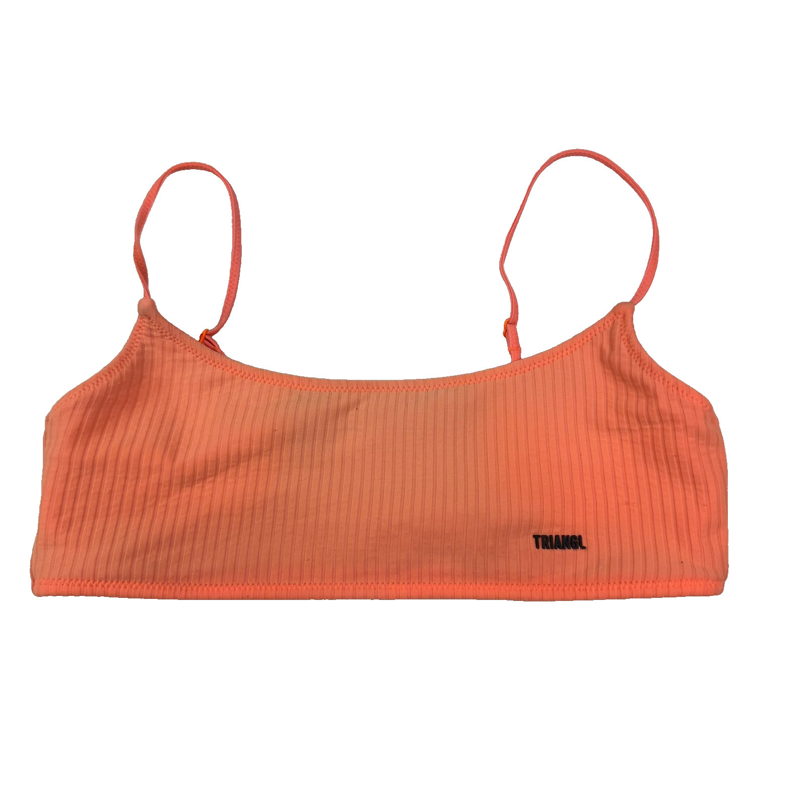 Triangl Bikini Top Women’s Size Medium Orange Adjustable Staps