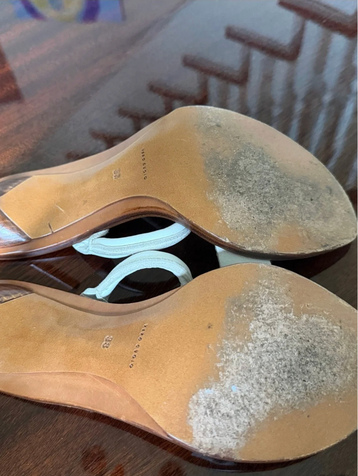 Bottega Veneta White Leather Strap High Heel Sandals Shoes 38