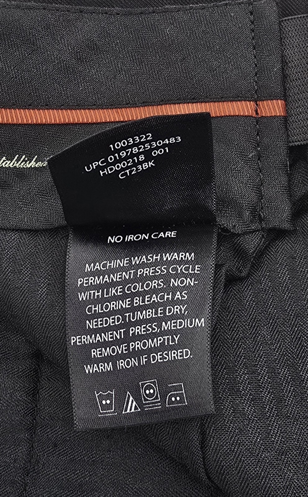 2 Pair Haggar Classic Fit Dress Pants 34×29 Black Gray Expandable Waist Flat