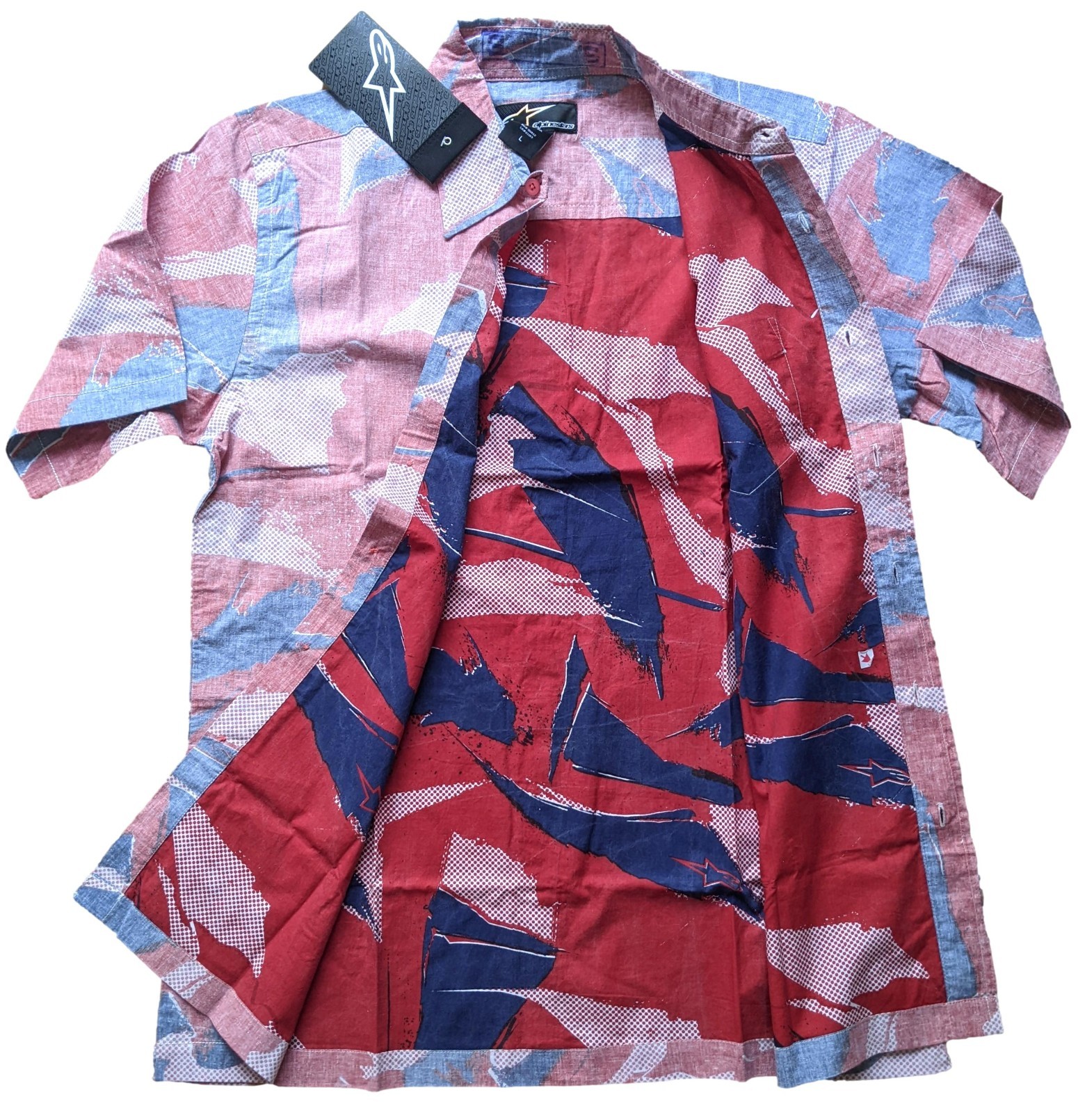 Alpinestars Men’s Short Sleeve Splat Camo Print Shirt Large