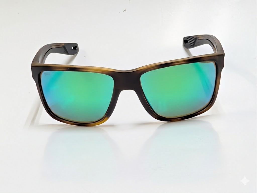 Costa Broadbill II sunglasses Matte Tortoise Green Mirror 580 glass polarized