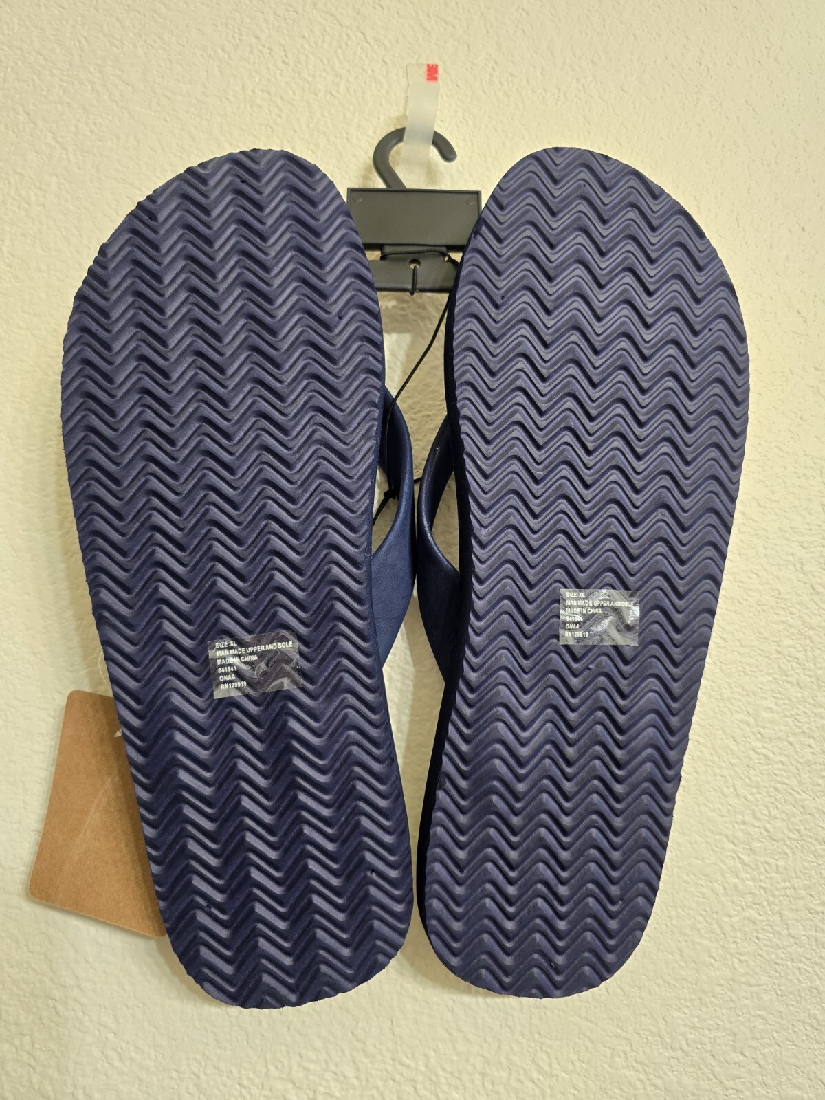 Anchor Beach and Walking Flip-Flops Navy Blue Size XL SUMMER SALE