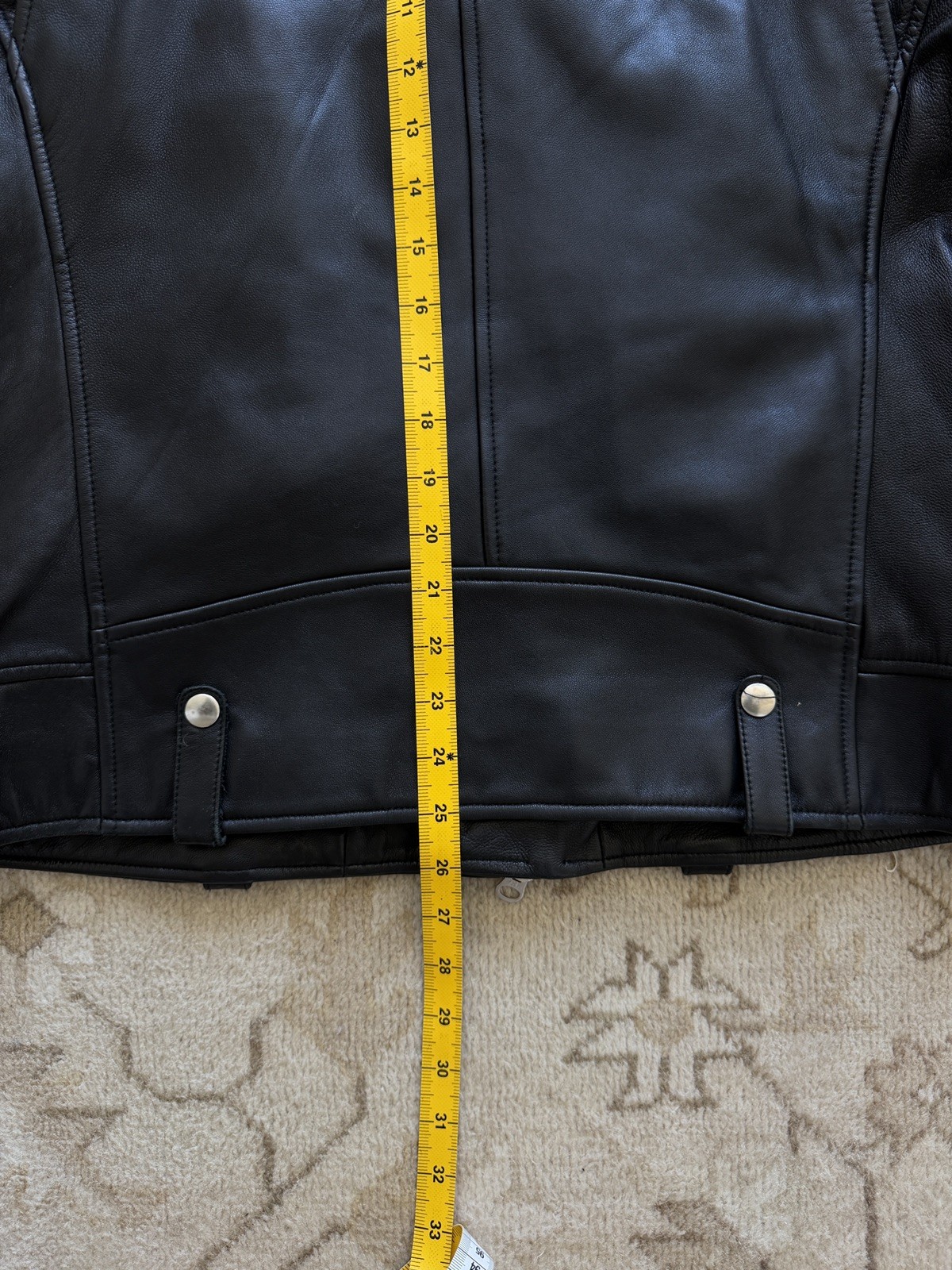 Mackage Black Lambskin Moto Leather Jacket Asymmetrical Zip Size 42 Mens