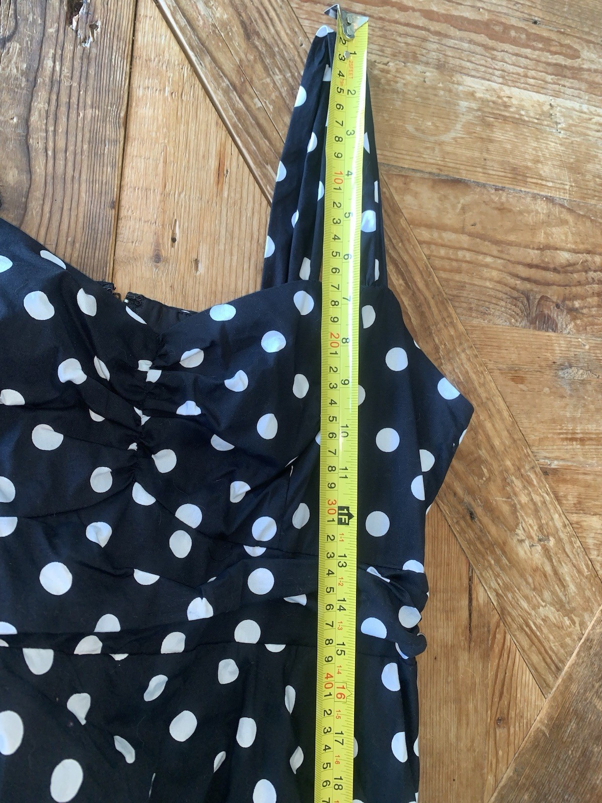 Hot Topic Juniors XXL Black & White Polka Dot Sleeveless Swing Dress Rockabilly