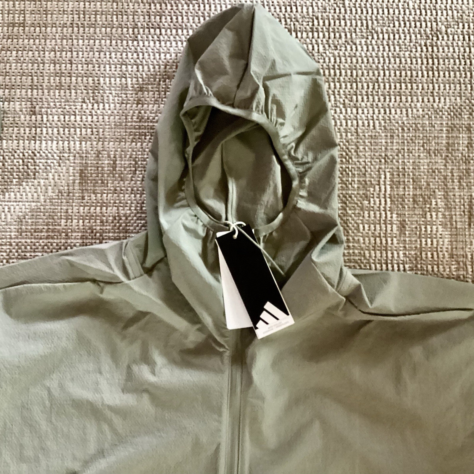 NEW Mens $100 ADIDAS Full Zip MYSHELTER WND Windbreaker JW3631 Silver Pebble XL