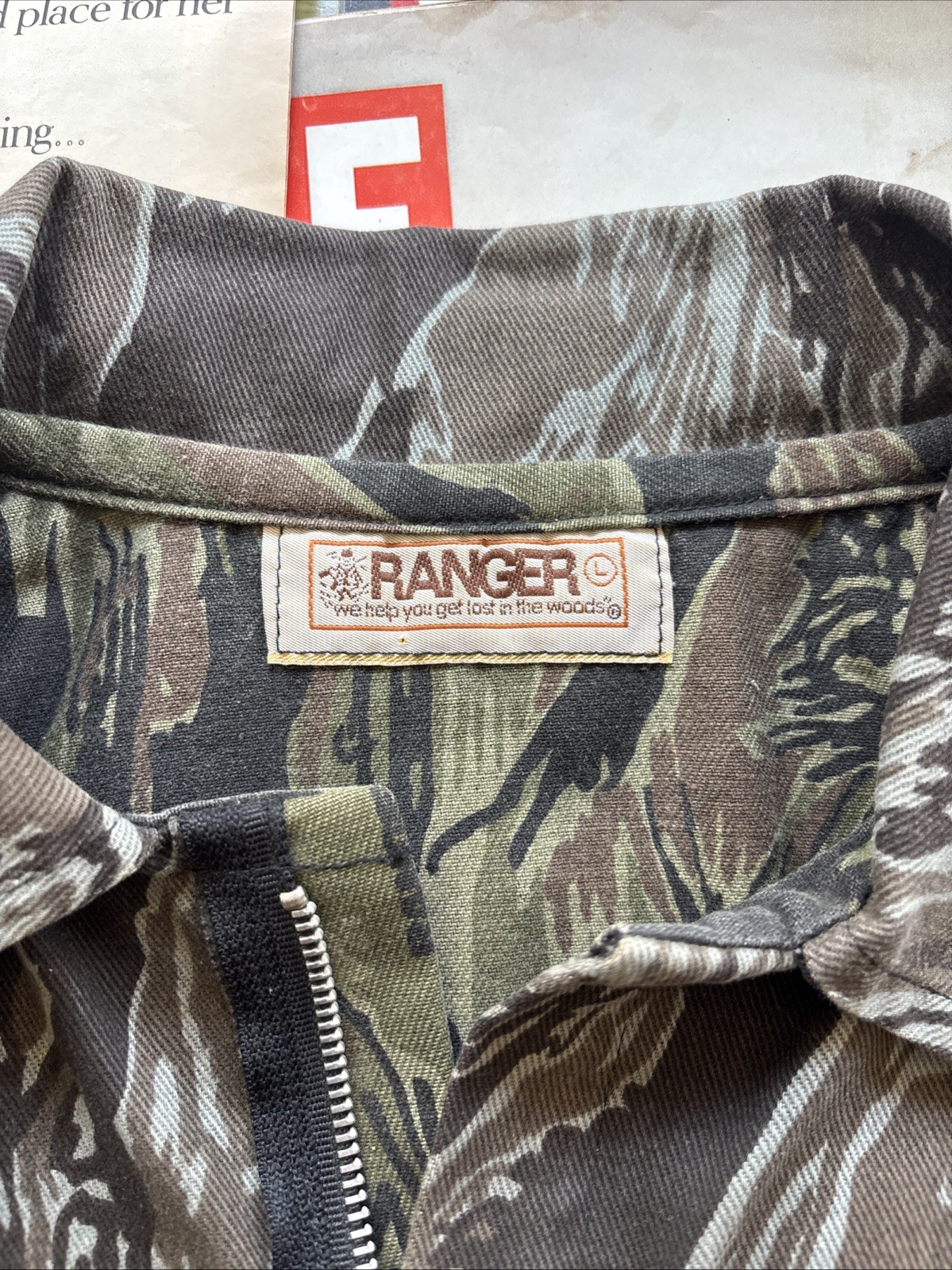 VTG Ranger Tiger Striped Camo Zip-up Jacket