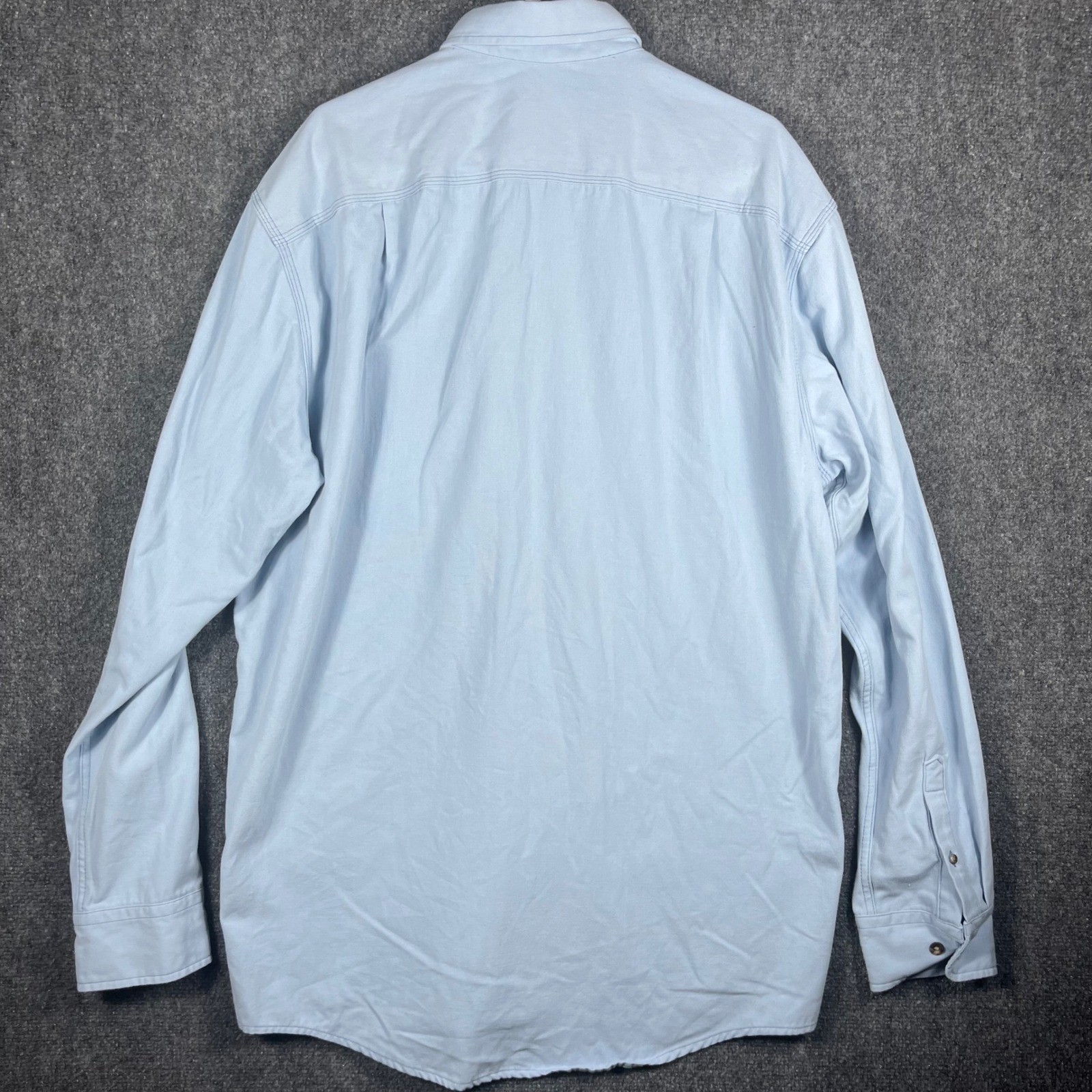 Tyndale FRMC Flame Resistant Work Shirt Mens XL Long Light Blue CAT 2 Arc 9.1