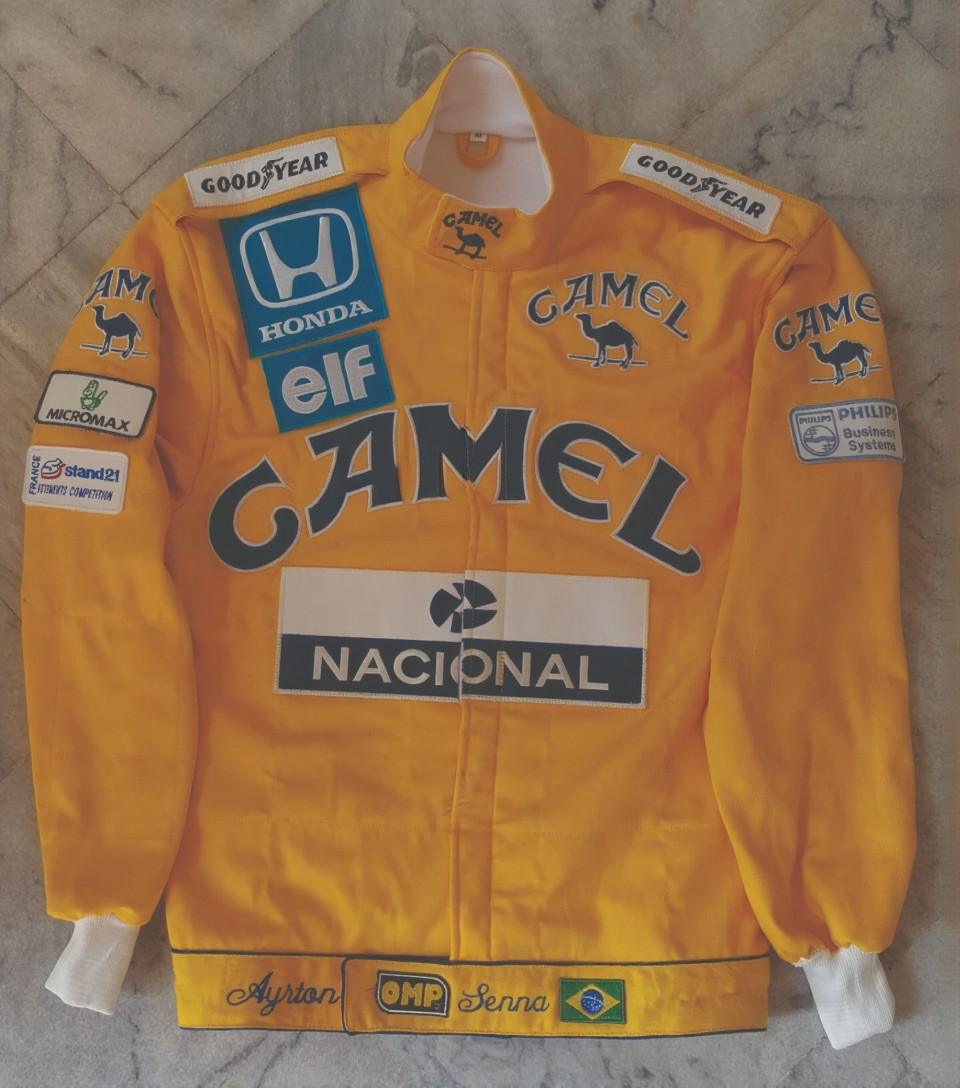 Ayrton Senna 1987 Camel Jacket go kart Printed racing Jacket In All Sizes