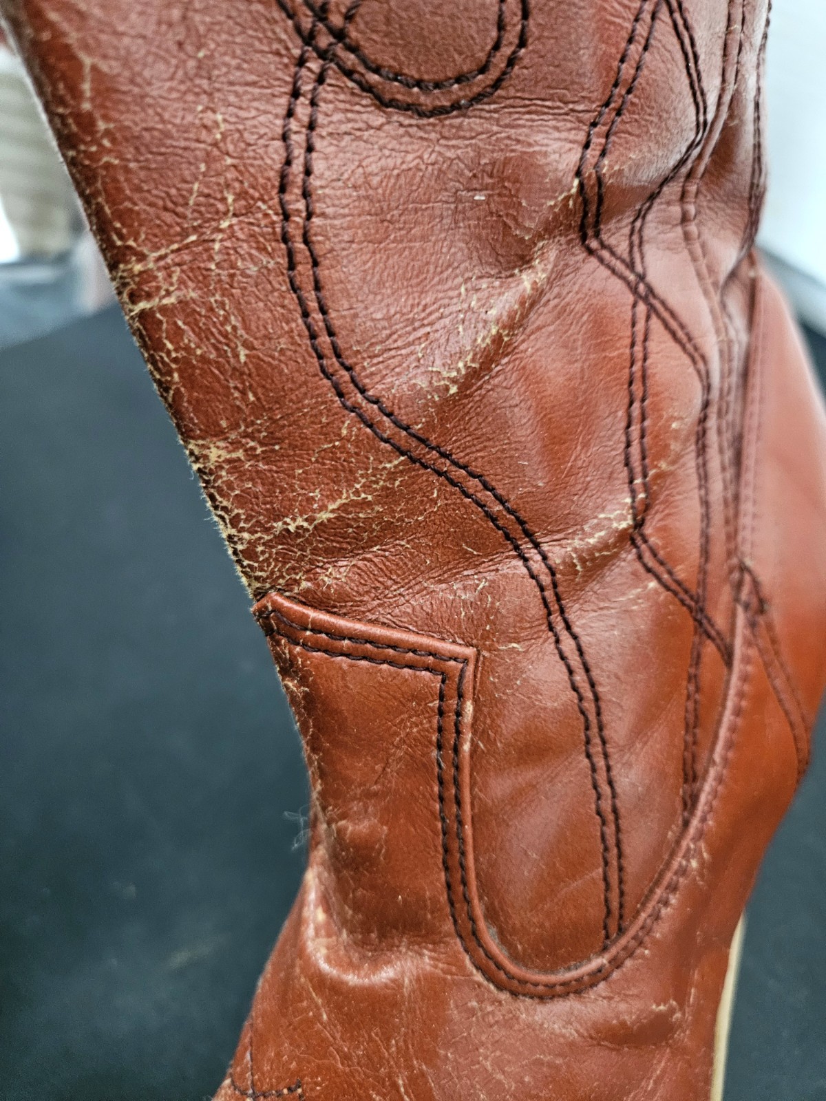 Vintage Man Made Materials Embroidered Cowboy Boots 7.5 Women’s – CRACKING