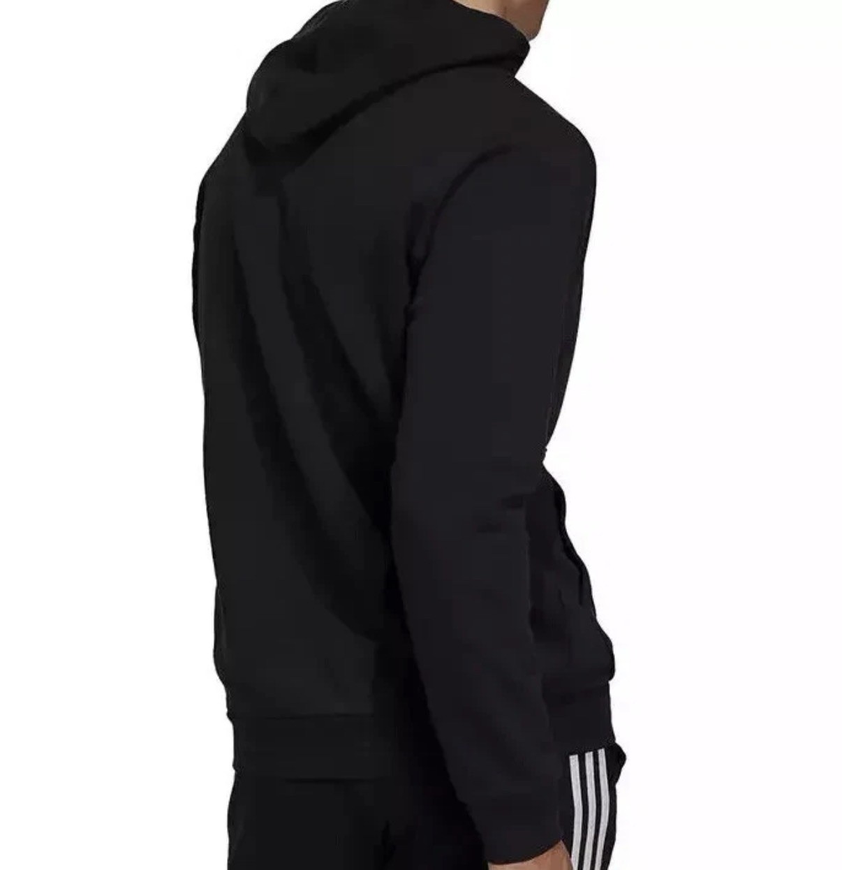Adidas Men’s Black Feel Cozy Essentials Fleece Pullover Hoodie (GV5294) Mens M