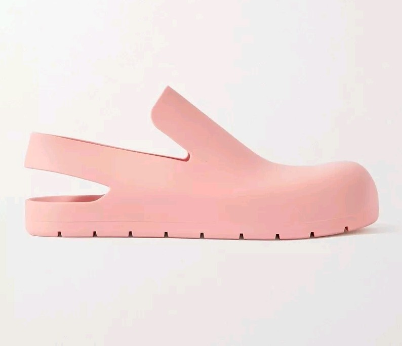 BOTTEGA VENETA Rubber Puddle Slingback Sandals In Pink EU 39 US 9 Org $990